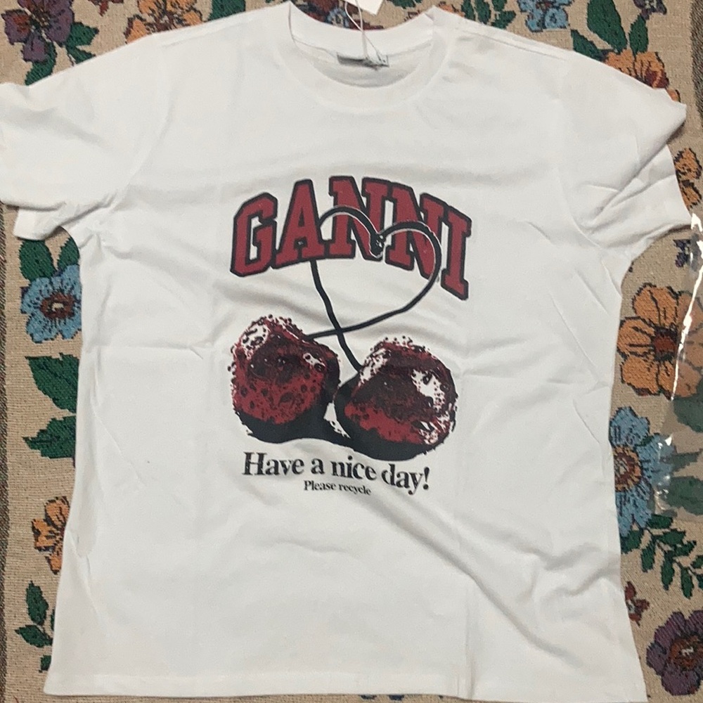 New Ganni Women’s Printed T-Shirt